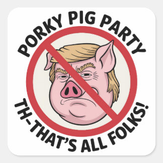 Pegatina Cuadrada The Final Snort: Ending the Political Monopoly