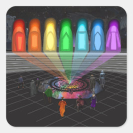 Pegatina Cuadrada The First Step