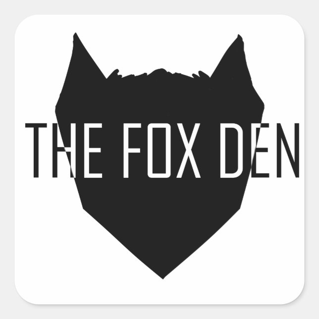 Pegatina Cuadrada "The Fox Den" (Anverso)