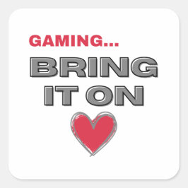 Pegatina Cuadrada The Gamer 