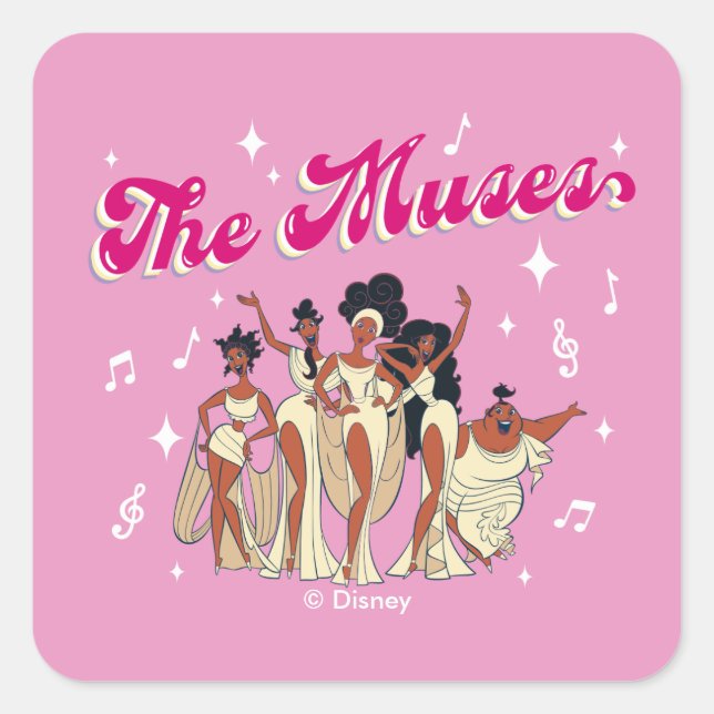 Pegatina Cuadrada The Muses Square Sticker (Anverso)