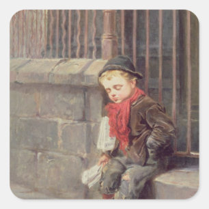 Pegatina Cuadrada The News Boy