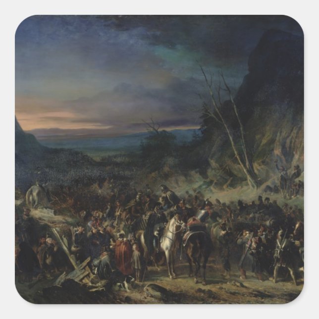 Pegatina Cuadrada The Ravine, Campaña de 1809, 1843 (Anverso)