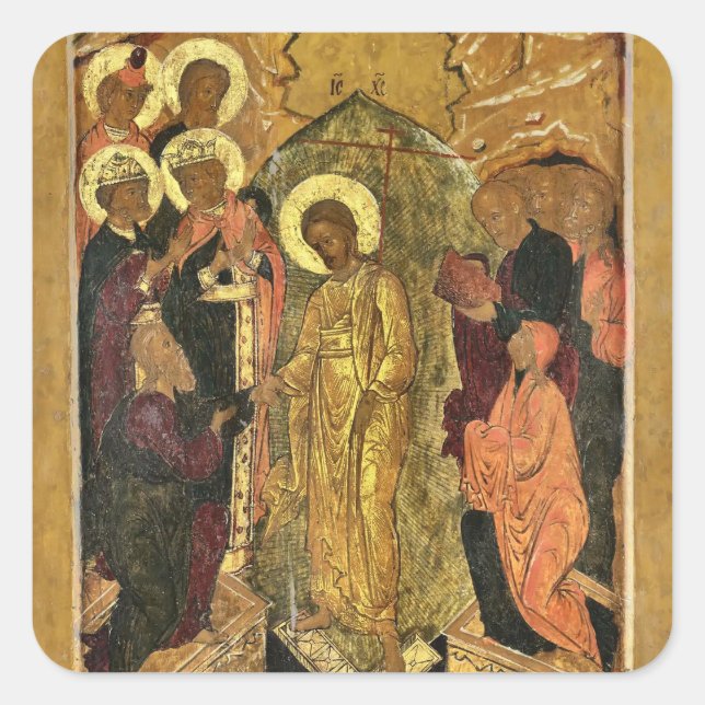 Pegatina Cuadrada The Resurrection from a Festival Tier Icon (Anverso)