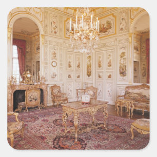 Pegatina Cuadrada The Salon Chinois, c.1740