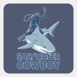 Pegatina Cuadrada The Saltwater Cowboy