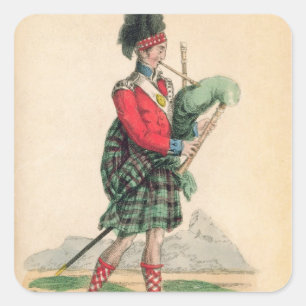 Pegatina Cuadrada The Scotch Piper