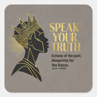 Pegatina Cuadrada The Sovereign Voice: Echoes & Blueprints