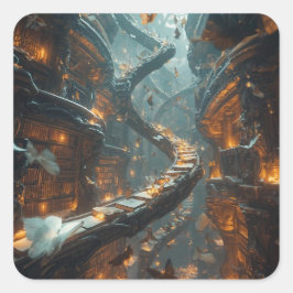 Pegatina Cuadrada The Spiral of Stories