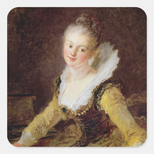 Pegatina Cuadrada The Study, o The Song, c.1769 (Anverso)