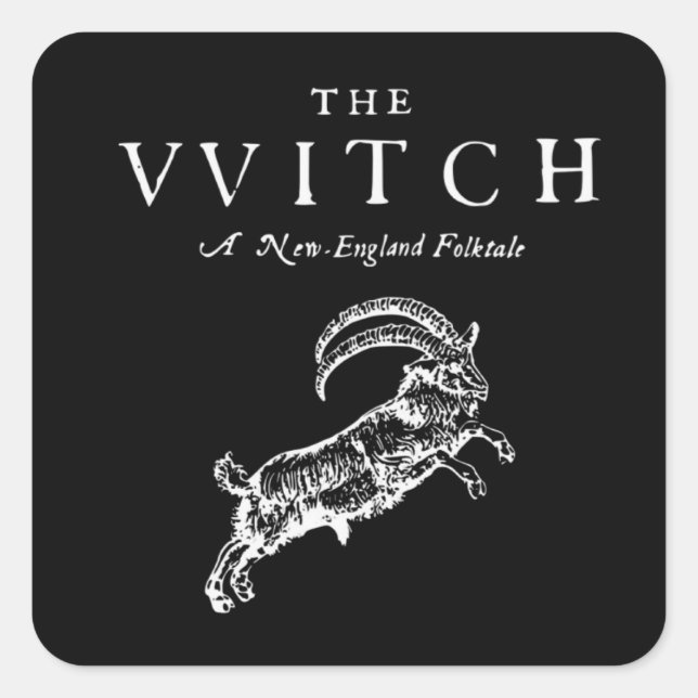 Pegatina Cuadrada The Vitch a new Eangland (Anverso)