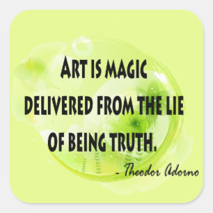 Pegatina Cuadrada Theodor Adorno