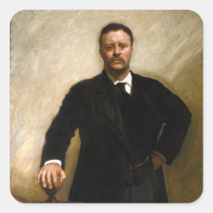 Pegatina Cuadrada Theodore Roosevelt