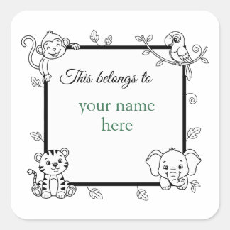 Pegatina Cuadrada This belongs to 