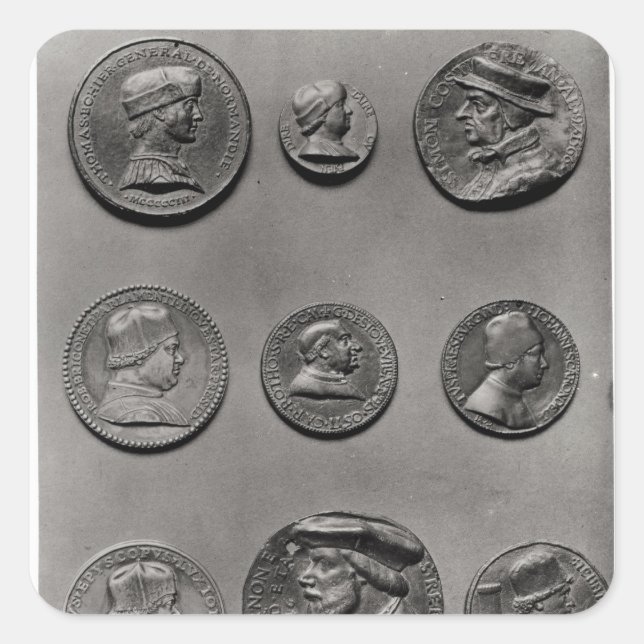 Pegatina Cuadrada Thomas Bohier, Pierre Briconnet, Simon (Anverso)