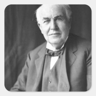 Pegatina Cuadrada Thomas Edison