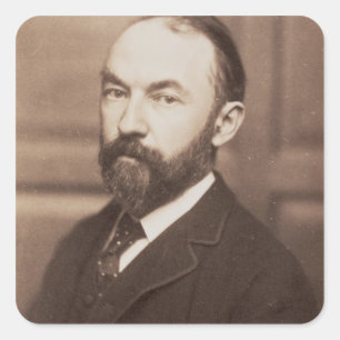 Pegatina Cuadrada Thomas Hardy (1840-1928) (foto de la sepia)