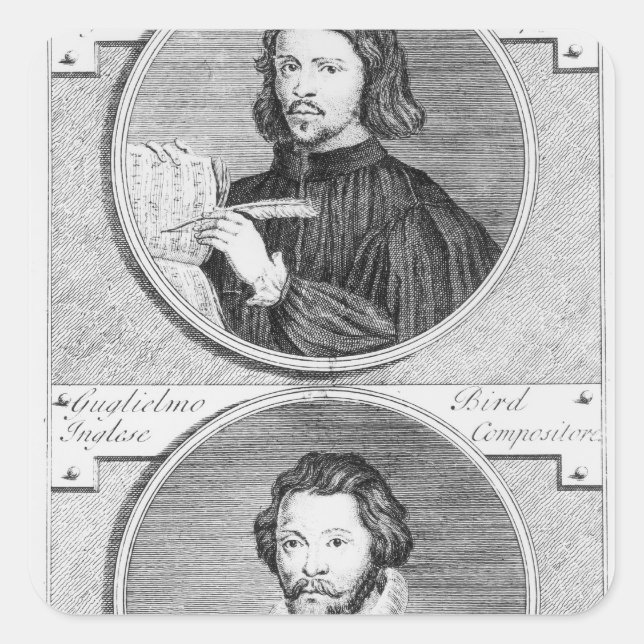 Pegatina Cuadrada Thomas Tallis y William Byrd (Anverso)