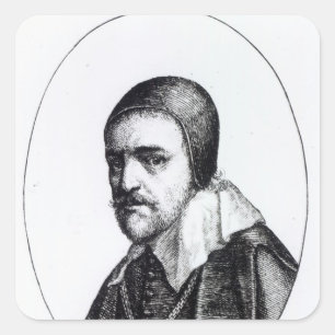 Pegatina Cuadrada Thomas Wentworth, 1r conde de Strafford