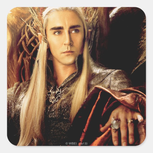 Pegatina Cuadrada Thranduil Movie Poster (Anverso)