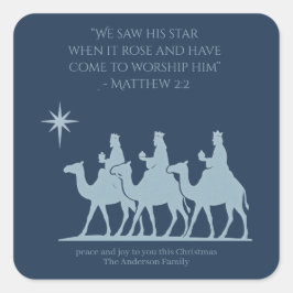 Pegatina Cuadrada Three Wise Men Sticker – Following the Star