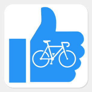 Pegatina Cuadrada Thumbup Cycling