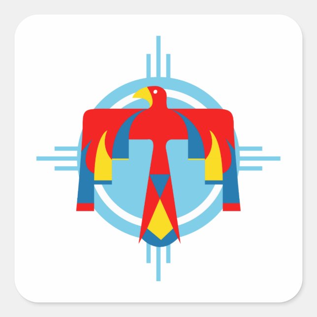 Pegatina Cuadrada Thunderbird (Anverso)
