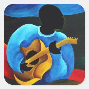 Pegatina Cuadrada Ti-Jean le guitariste 2008