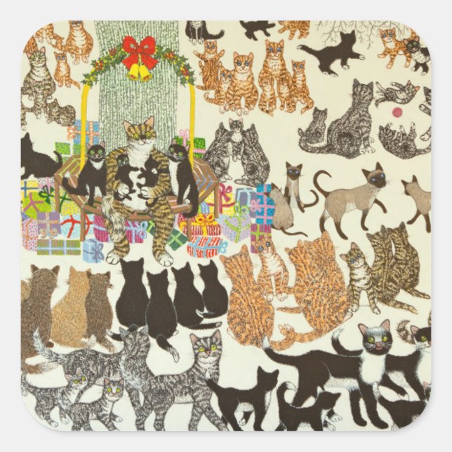 Pegatina Cuadrada Tiempo actual 2012 (Anverso)