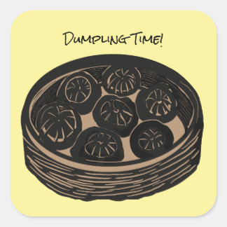 Pegatina Cuadrada Tiempo de Dumpling