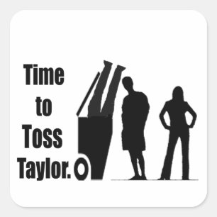 Pegatina Cuadrada Tiempo de Toss Taylor