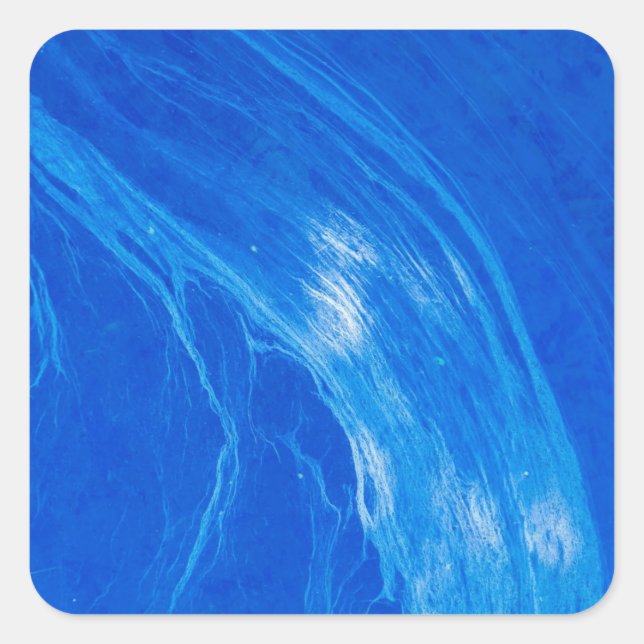 Pegatina Cuadrada Tiempo de verano de las olas azules del océano (Anverso)