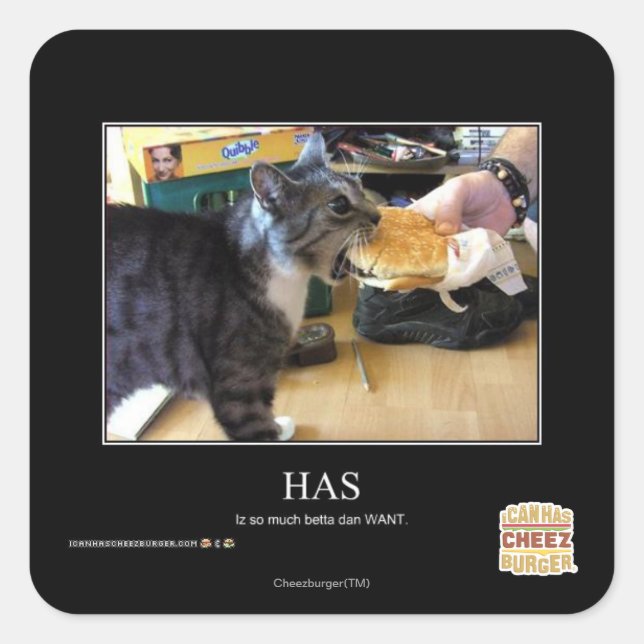 Pegatina Cuadrada Tiene (Anverso)