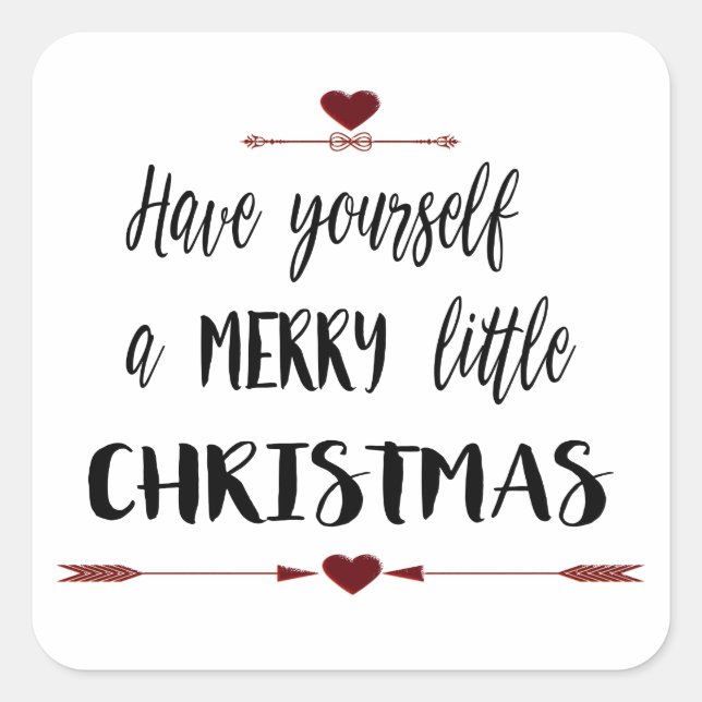PEGATINA CUADRADA TIENE UN FELIZ NAVIDAD (Anverso)