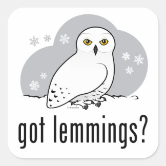 Pegatina Cuadrada ¿tienes lemmings?