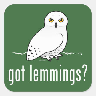 Pegatina Cuadrada ¿tienes lemmings?