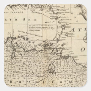 Pegatina Cuadrada Tierra Firma, del Caribe