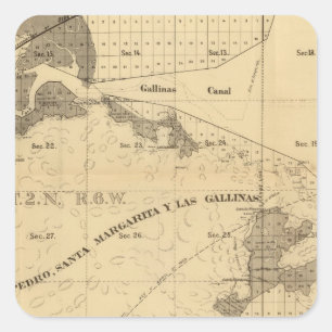 Pegatina Cuadrada Tierras del saladar y de la marea