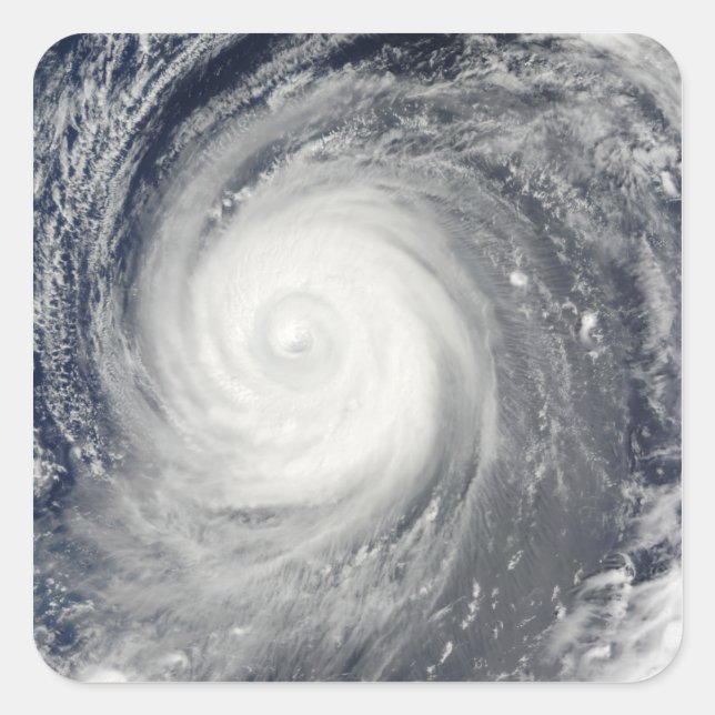 Pegatina Cuadrada Tifón Choi-wan al sur de Japón, Océano Pacífico (Anverso)