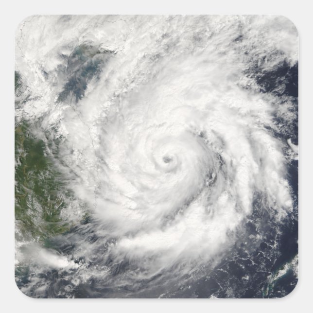 Pegatina Cuadrada Tifón Kai-Tak (Anverso)