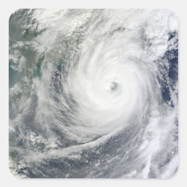 Pegatina Cuadrada Tifón Megi 4 (Anverso)