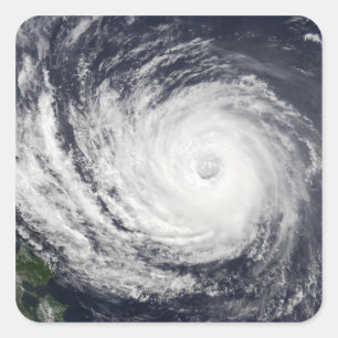 Pegatina Cuadrada Tifón Phanfone