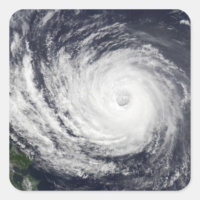 Pegatina Cuadrada Tifón Phanfone (Anverso)