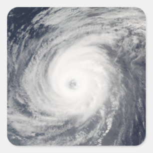 Pegatina Cuadrada Tifón Sudal al sur de Japón