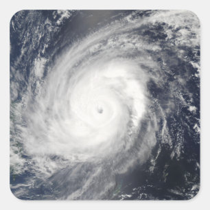 Pegatina Cuadrada Tifón Sudal sur de Japón 2