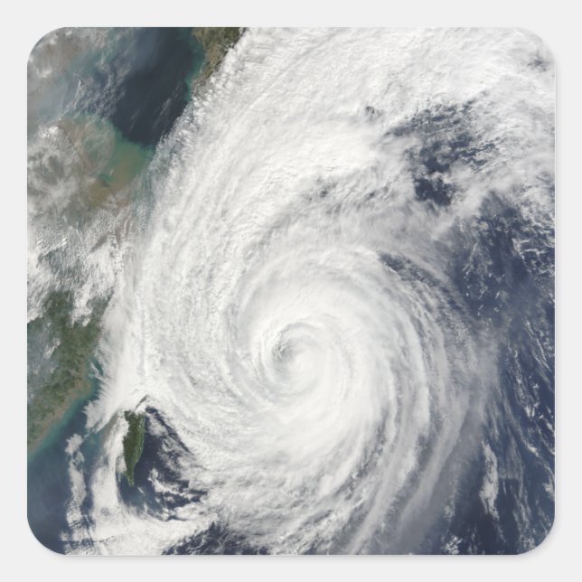 Pegatina Cuadrada Tífon Tokage al sur de Japón (Anverso)