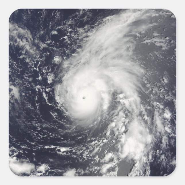 Pegatina Cuadrada Tifón Vamco en el Océano Pacífico (Anverso)
