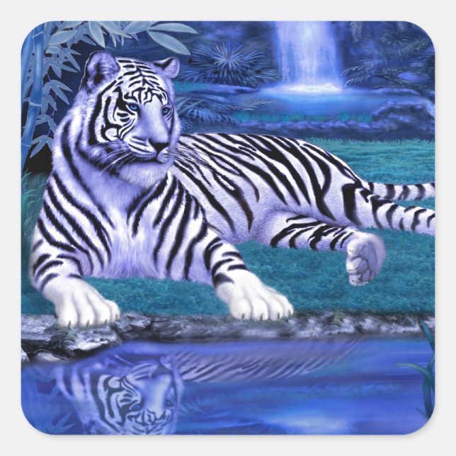 Pegatina Cuadrada TIGRE DE JUNGla.JPEG (Anverso)