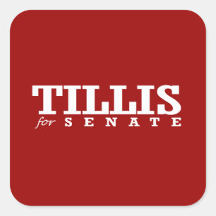 PEGATINA CUADRADA TILLIS PARA SENATE 2014