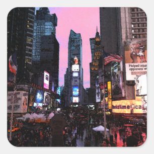 Pegatina Cuadrada Times Square